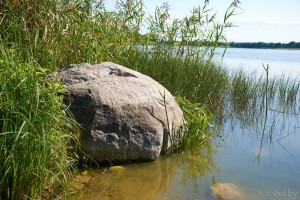 камень на озере Осиновка